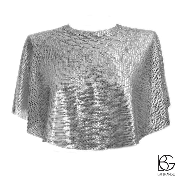 Top for the occasion - metallic silver top