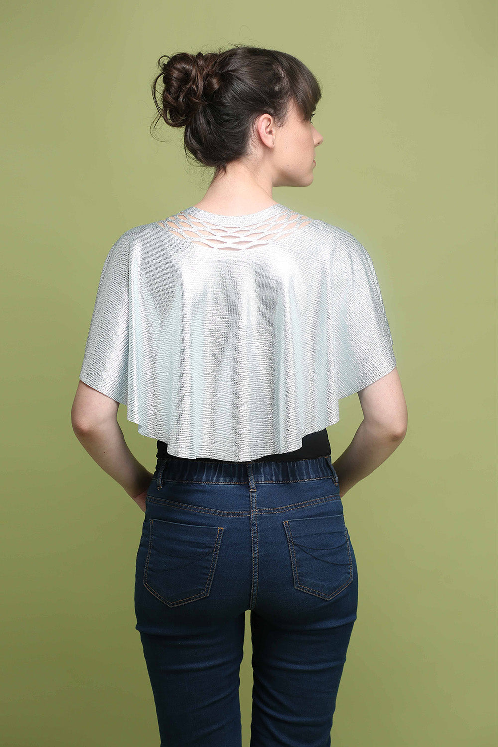 Top for the occasion - metallic silver top
