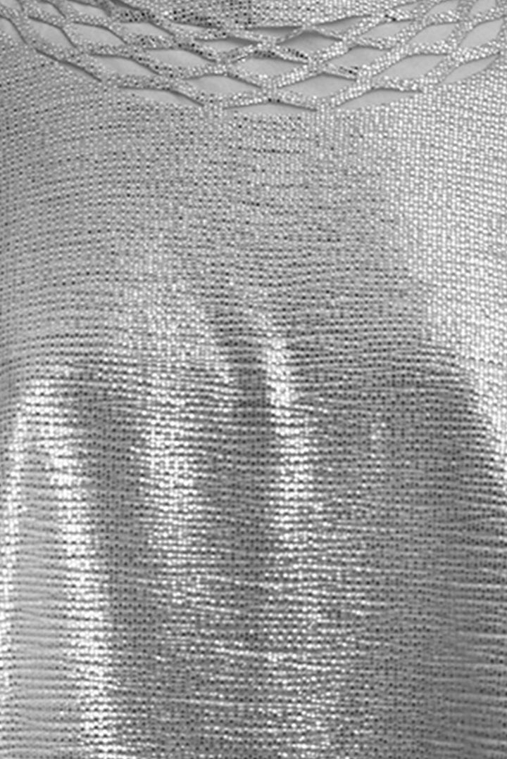 Top for the occasion - metallic silver top