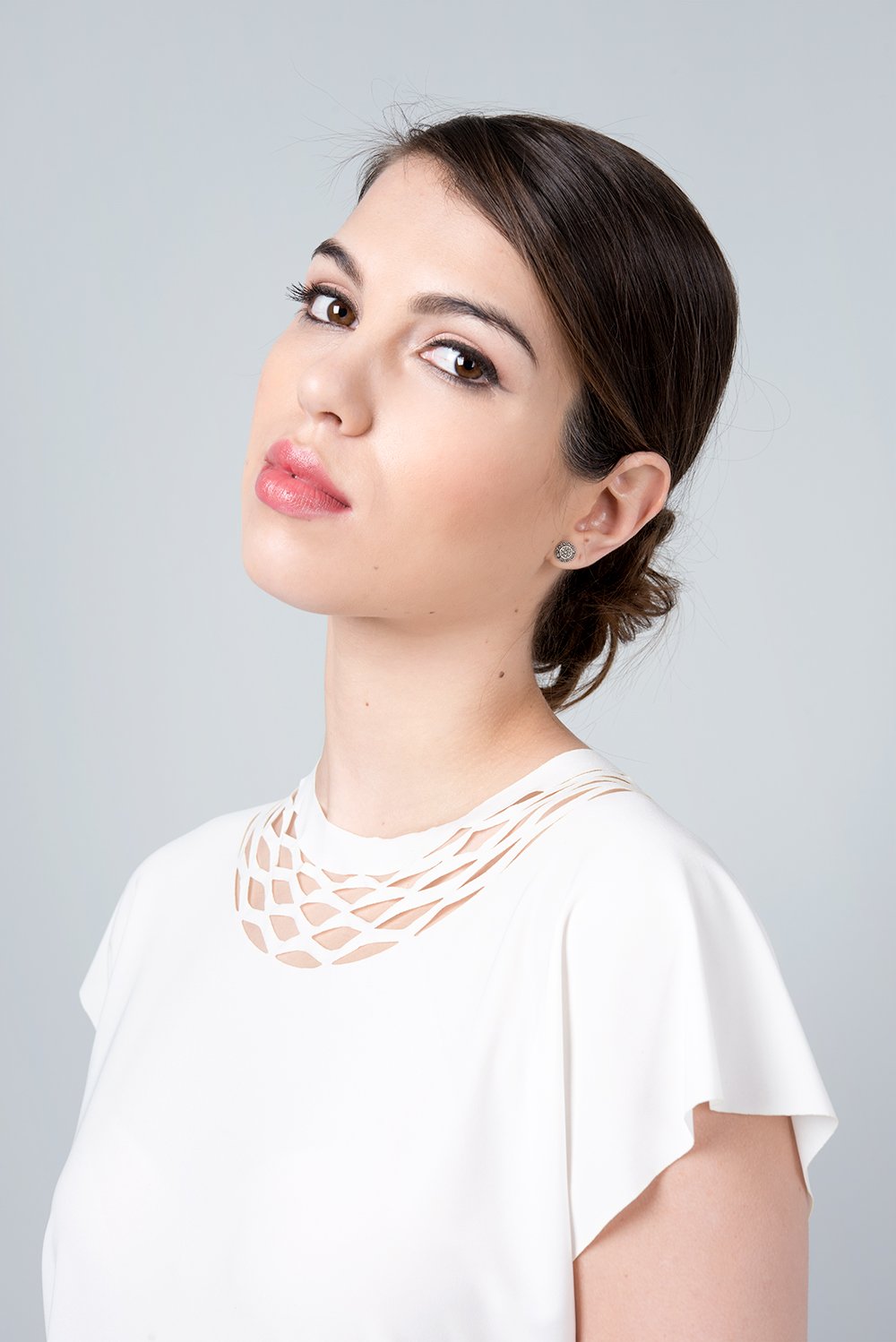 Short sleeve chain shirt - white shirt