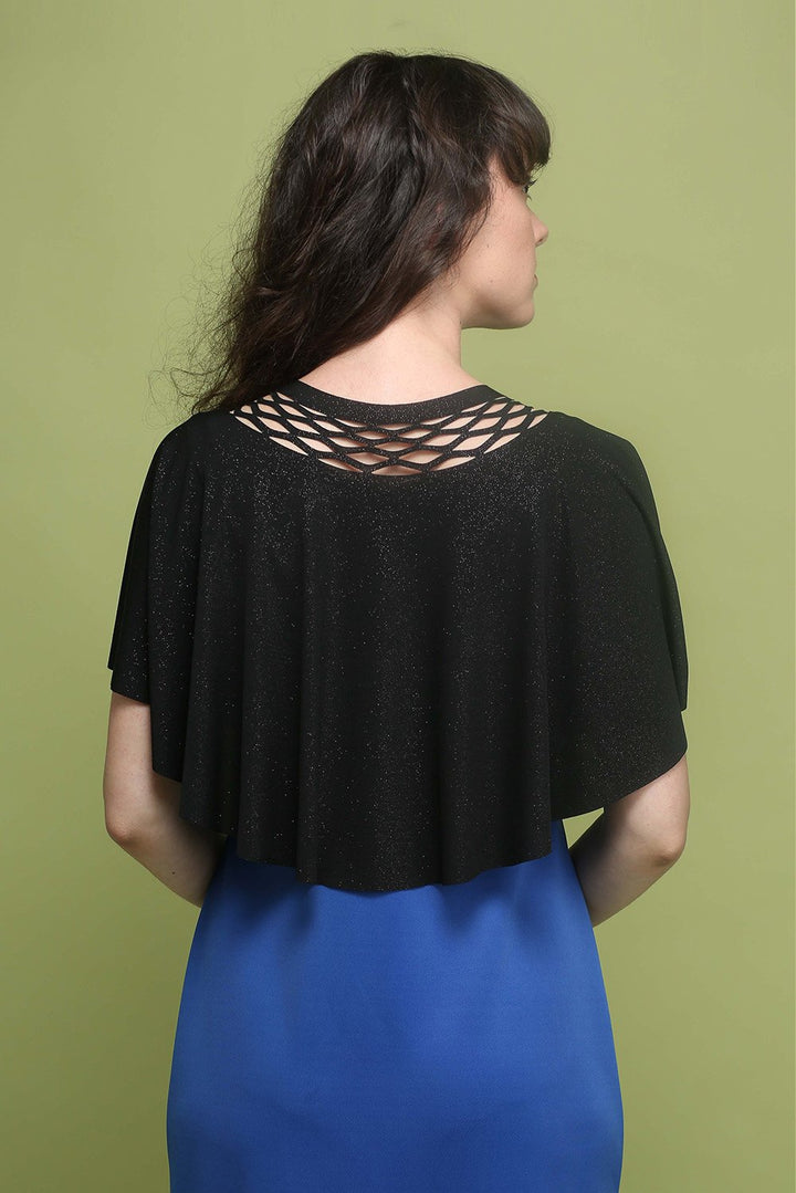 Top for the event - a sparkling black top for the evening with a chain trim