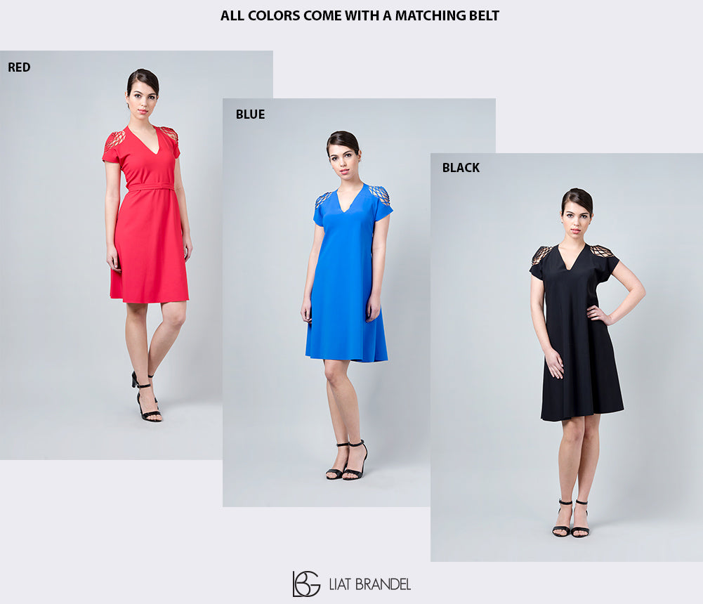 Delta dress - hexagonal cut in the shoulder