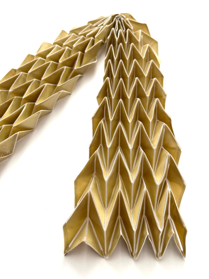 Long Gold Origami Scarf